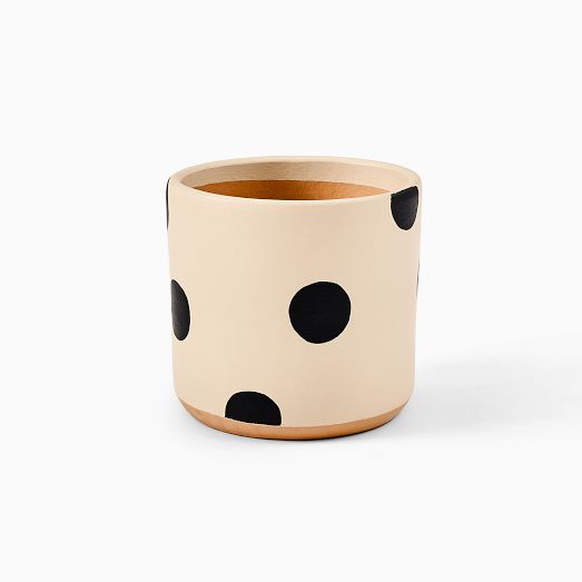 Ultralight Dreams Isla Hand-Painted Polka Dot Planter by West Elm