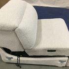 Open Box: Leo Motion Reclining Armless Single - Yarn Dyed Boucle Alabaster