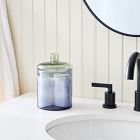 Color Blocked Glass Canister