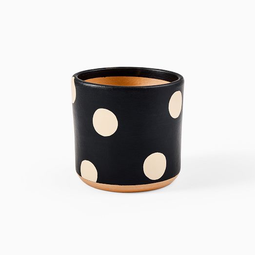 Ultralight Dreams Ella Hand-Painted Polka Dot Planter by West Elm