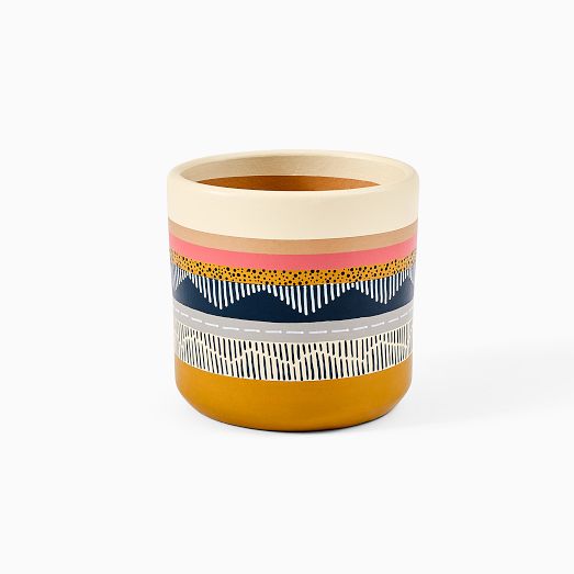 Ultralight Dreams Saselee Hand-Painted Textured Planter by West Elm