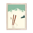 Vintage Winter Ski Framed Art Print