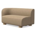 OPEN BOX: Laurent Left 2 Seater Sofa, Deluxe Velvet, Camel, Bld