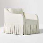 Open Box: Robin Pleated Skirt Glider - Performance Yarn Dyed Linen Weave Alabaster