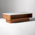 Panorama Marble Open Storage Coffee Table (52")
