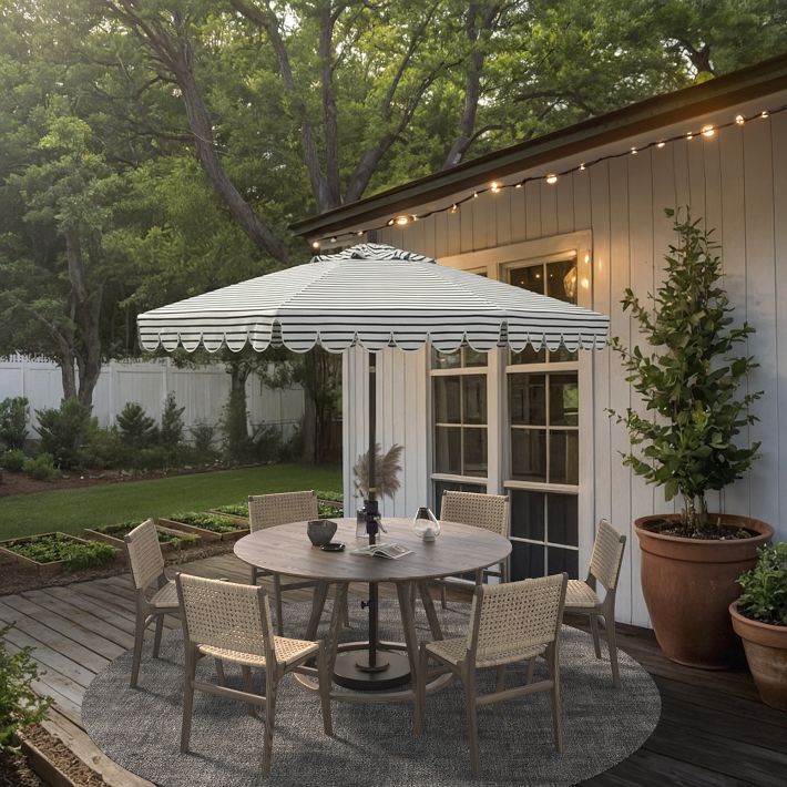bar height patio table with umbrella hole UBesGoo 32 In Patio Bar Table for Patio and Garden, Outdoor Dining Table  with Umbrella Hole, Patio Table with Adjustable Foodt, Bronze