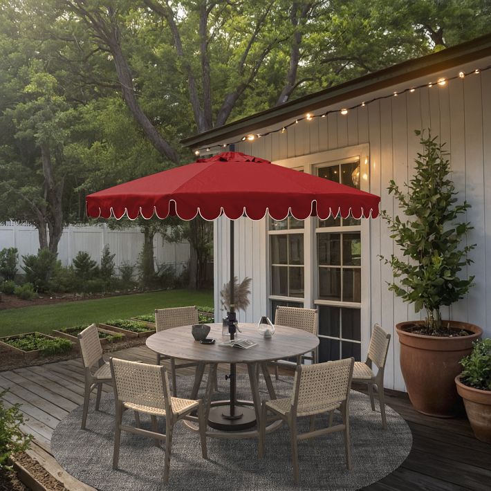 black patio umbrella canada 10 ft. x 13 ft. Double Top Cantilever Tilt Patio Umbrella in Black with HDPE Base Stand
