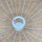 Open Box: Rattan Bubble Floor Lamp (60") - Light Bronze/White