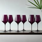 Open Box: Estelle Colored Glass Stemmed Wine Glasses (Set of 6) - Amethyst