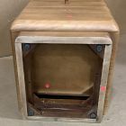 Open Box: Pierce &amp; Ward Burl Wood Nightstand (18") - Light Nutmeg