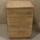 Open Box: Pierce &amp; Ward Burl Wood Nightstand (18") - Light Nutmeg