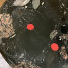 Open Box: Pierce &amp; Ward Marble Drink Table (13") - Black Bassi Marble, Claro