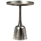 Open Box: Hito Two-Tone Round Cast Aluminum Side Table (15") - Nickel W/ Black Patina