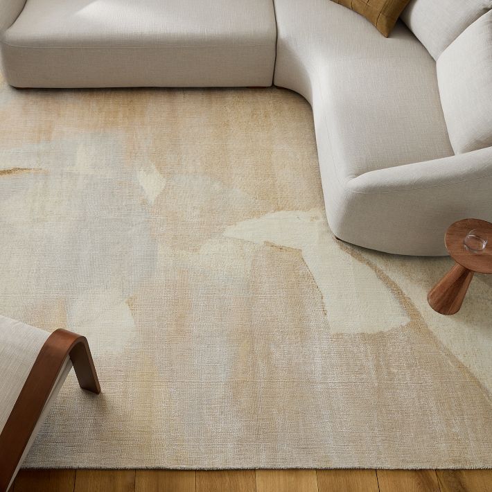 Ocean Rug – Soft Wool & Viscose Blend | West Elm