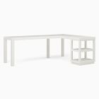 Parsons L-Shaped Desk &amp; Open Storage Set