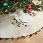 Felt Multicolored Snowflakes Tree Skirt