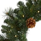 Pre-Lit Faux Pine Cones Wreath