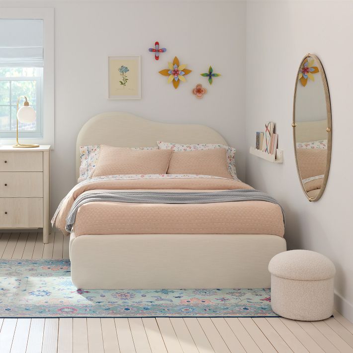 Alba Asymmetric Upholstered Bed | West Elm