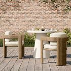 Concrete Indoor/Outdoor Pedestal Round Dining Table (32"&ndash;60")