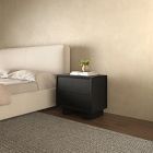Zachariah Faux Shagreen Nightstand (24")