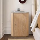 Essex Cerused Travertine Nightstand (18")