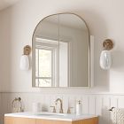 Arch Double Wide Metal Framed Medicine Cabinet