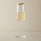 Horizon Lead-Free Crystal Gold-Rimmed Champagne Flute Glass Sets