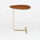 Open Box: Charley C-Side Table (19") - Walnut, Antique Brass