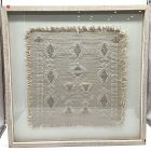Open Box: Framed Neutral Textile Wall Art (30") - White