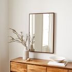 Open Box: Thin Wood Rectangle Wall Mirror (24"W x 36"H) - Dark Walnut