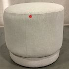 Open Box: Viv Swivel Ottoman - Performance Chenille Tweed Sand