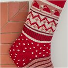 Fair Isle Knit Stocking - Santa Hats