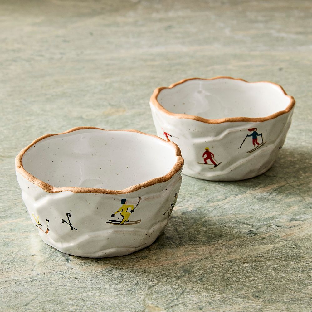 Holiday Skiers Stoneware Nut Bowl by West Elm