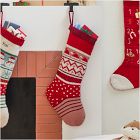 Fair Isle Knit Stocking - Santa Hats