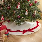 Red Holiday Bows Felt Tree Skirt