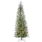Pre-Lit Faux Narrow Pine Green Christmas Tree - 6.5'