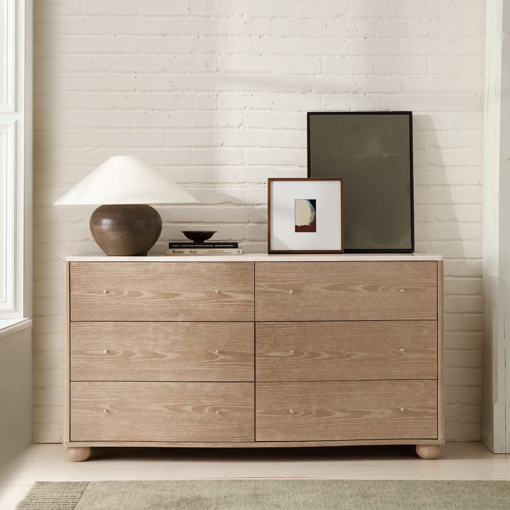Clementine Marble 6-Drawer Dresser (60") by West Elm