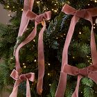 Velvet Bow Clip-On Ornaments (Set of 6)