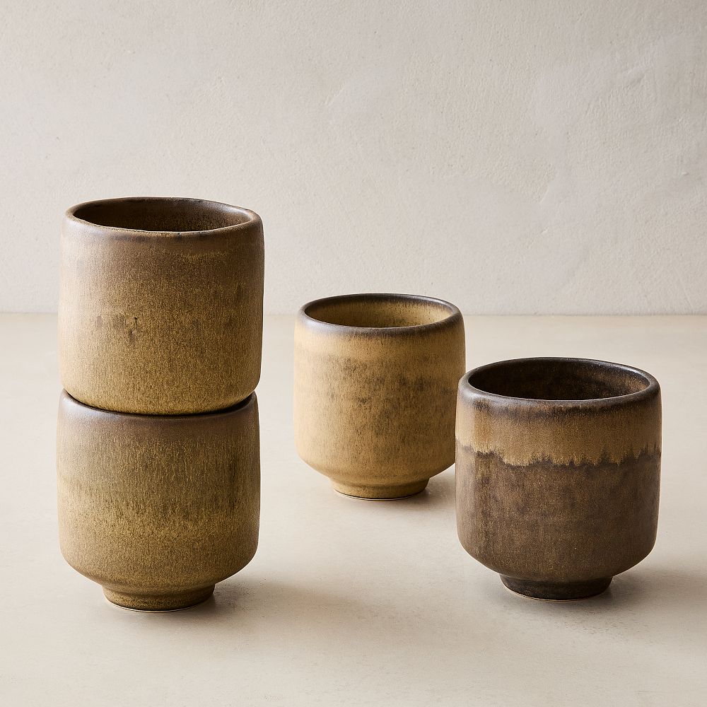 Kanto Stoneware Mug Sets - Cardamom, Set of 8