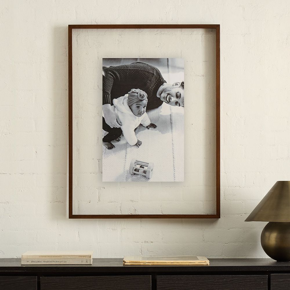 Floating Wood Gallery Frames - Walnut, Wood, 28X36