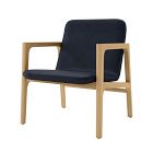 Open Box: Refuge Lounge Chair - Blue Leather, White Oak