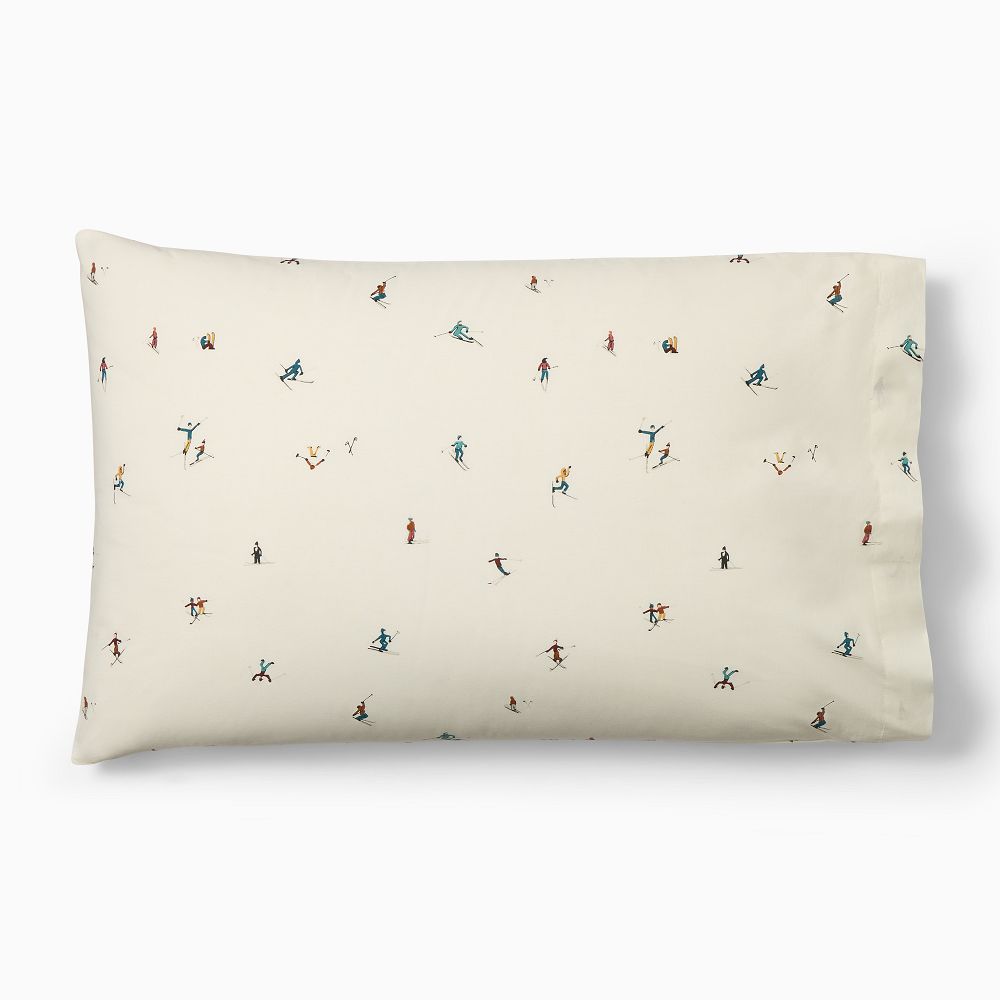Cotton Percale Skiers Pillowcase Set - Standard, Multi