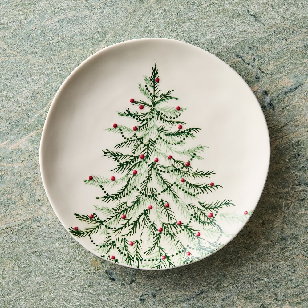 Tannenbaum Holly Stoneware Dinner Plate Sets - Stoneware Dinner Plate, Holly, Set of 8