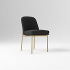 Open Box: Jack Metal Frame Dining Chair - Performance Velvet Slate, Champagne Bronze