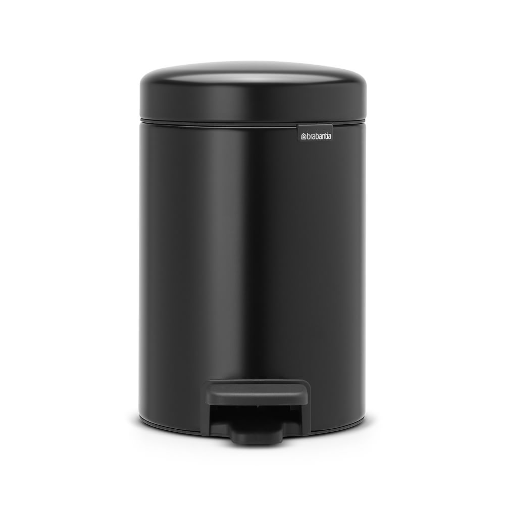 Brabantia New Icon Trash Can (0.8 Gallon) - 0.8 Gallon (3 liter), Matte Black