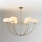 Open Box: Talia 6-Light Round Chandelier (44") - Champagne Bronze, Milk