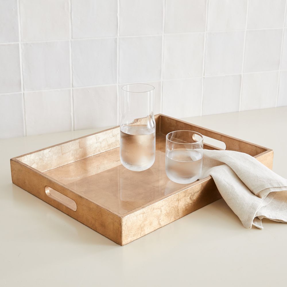 Lacquer Wood Trays (14" x 18") - 14x18, Gold