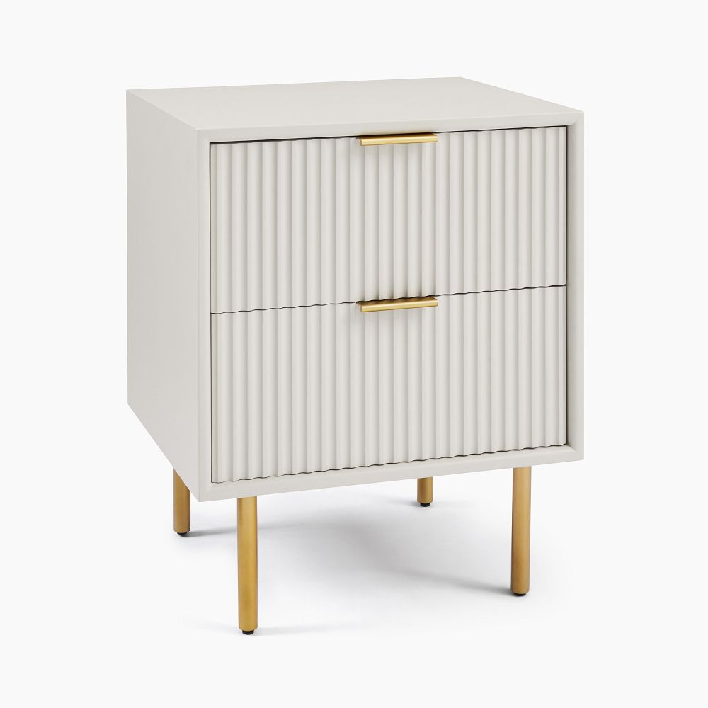 Quinn Nightstand (21") - Haze, Antique Brass, Set of 2