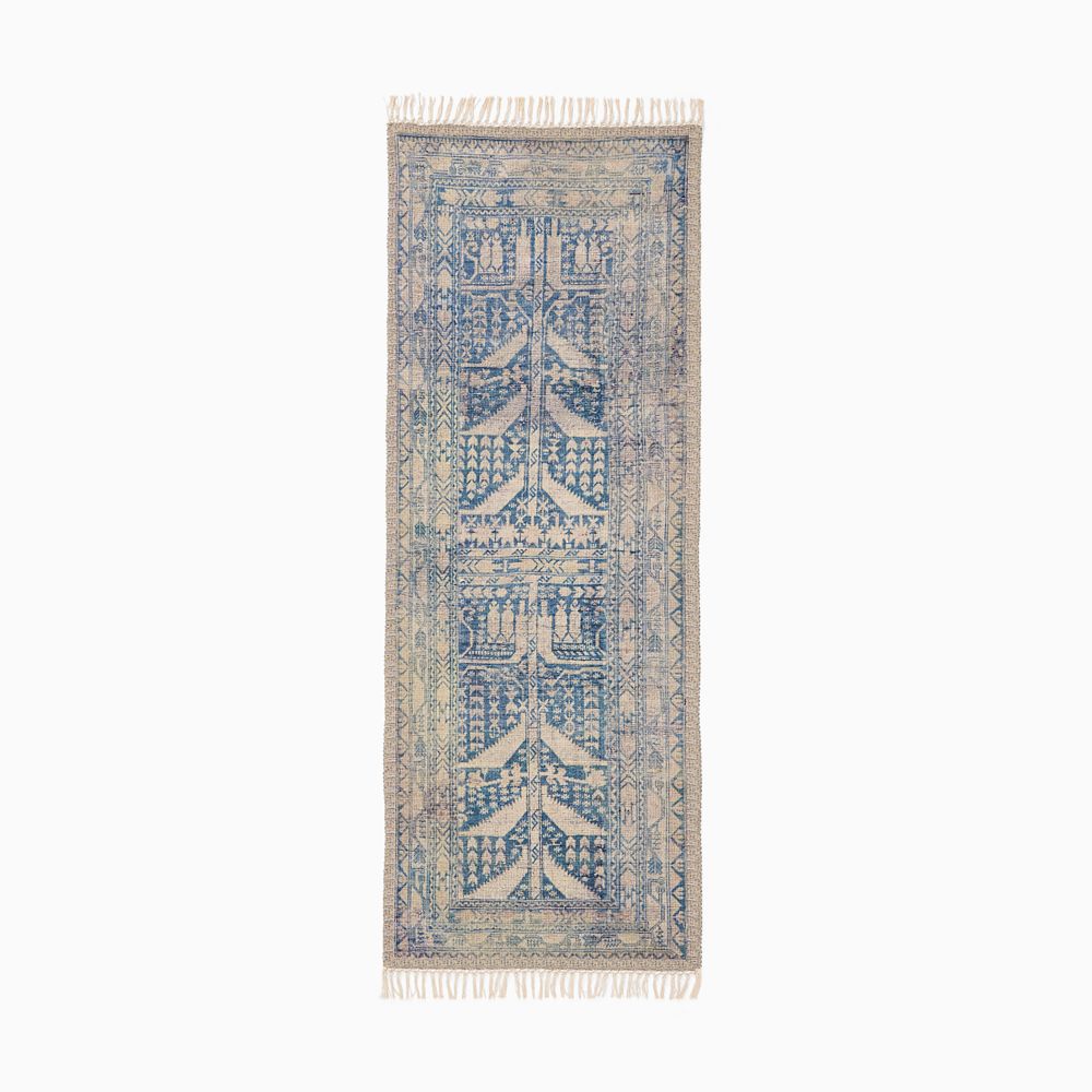 Gabi Reversible Persian Rug - Indigo, 2.5x7
