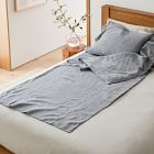 Open Box: European Flax Linen Travel Sheet, One Size - Slate Melange